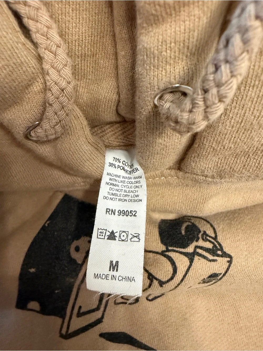 Men's Tan Hoodie Sweatshirt